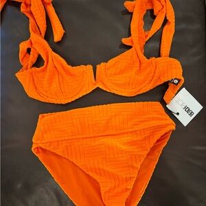 Beach Riot Neon Orange Bikini Set
